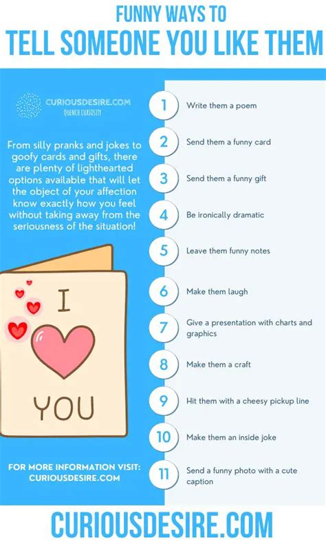 20 Funny Ways To Tell Someone You Like Them Curious Desire