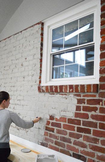 How To Paint A Brick Wall And Unify A Choppy Room Painted Brick Walls