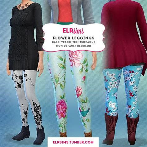 Elr Sims Flower Leggings • Sims 4 Downloads X Downloaded The Sims