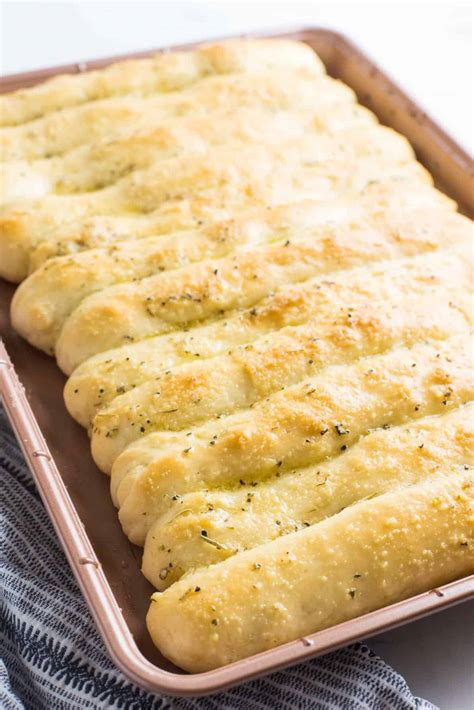 Soft And Fluffy Garlic Butter Breadsticks Recipe Wanderzest
