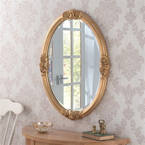 Decorative Oval Gold Ornate Wall Mirror Gold Wall Mirror