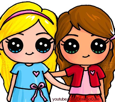 Meet Lily And Rose Dsc Best Friends Draw So Cute Kawaii Girl Drawings