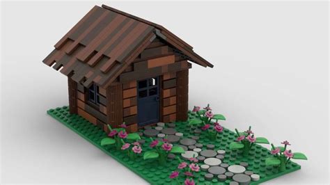 Lego Moc Wood Cabin By Jbeisser Rebrickable Build With Lego
