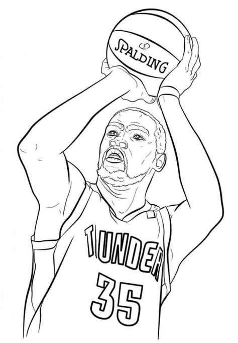 kevin durant takes a pitch coloring page download print or color online for free