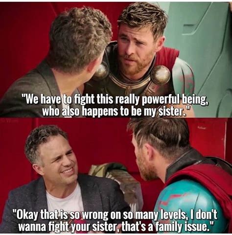 Thor And Bruce Marvel Quotes Avengers Funny Funny Marvel Memes