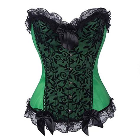 Buy Zzebra 5812 Green Florata Sexy Women Steampunk Clothing Gothic Plus Size Corset Lace Up