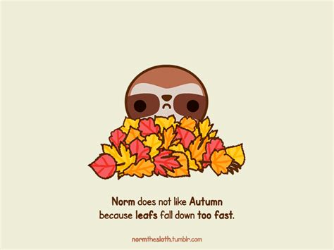 Norm The Hyperactive Sloth Autumn By Squidandpig On Dribbble