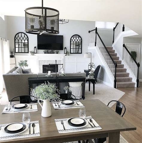 Black And White🖤 Modern Farmhouse Living Room Black And White Living
