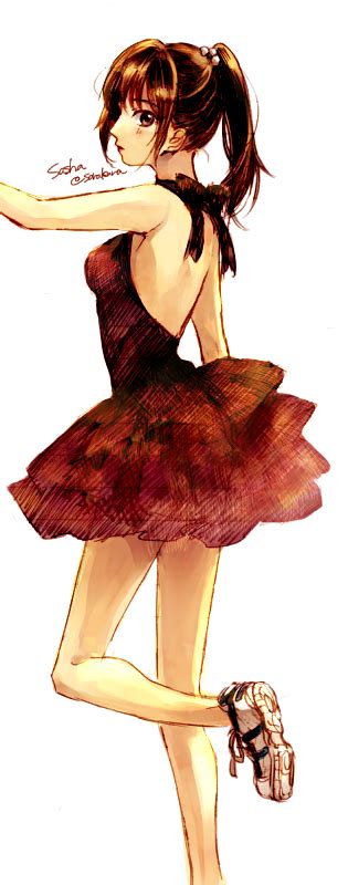 Sorakura Shikiji Sasha Blouse Shingeki No Kyojin 1girl Backless Outfit Black Dress Breasts