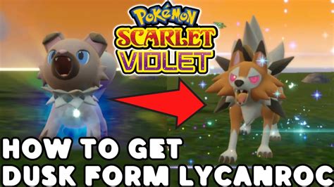How To Get Dusk Form Lycanroc In Pokemon Scarlet And Violet Youtube