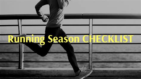 Running Season Checklist The Lab Movement And Sports Med