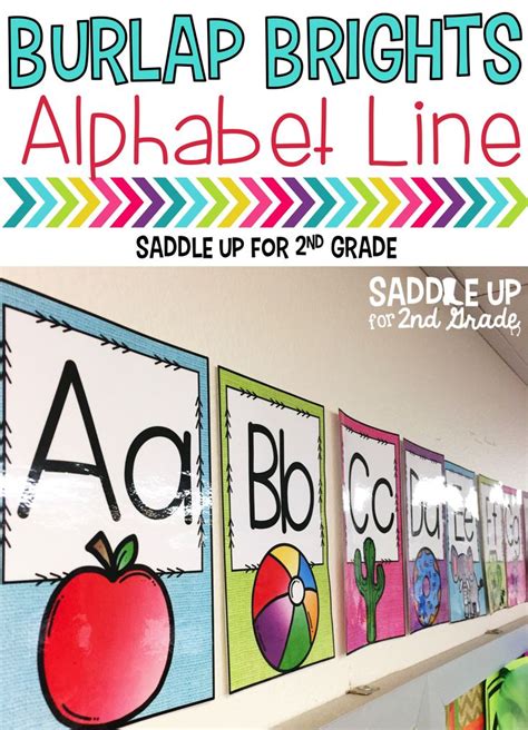 Burlap Bright Alphabet Posters | Alphabet kindergarten, Alphabet poster ...