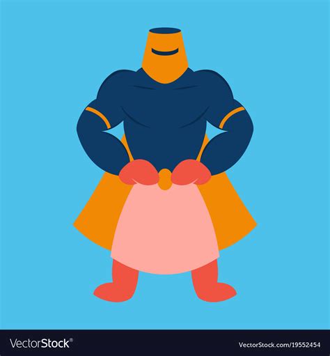 Man Superhero Superhero Standing Icon In Flat Vector Image