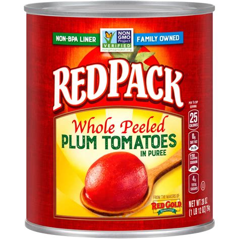 Redpack Tomatoes Whole Peeled Plum In Puree 28oz