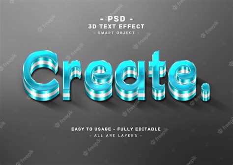 Premium Psd Create 3d Text Style Effect