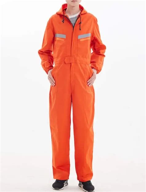 Safety Reflective Work Overalls With Hat Factory Uniform Work Clothing