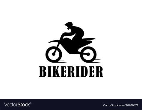 Bike Motorcycle Rider Logo Design Motorcycle Logo Vector Image