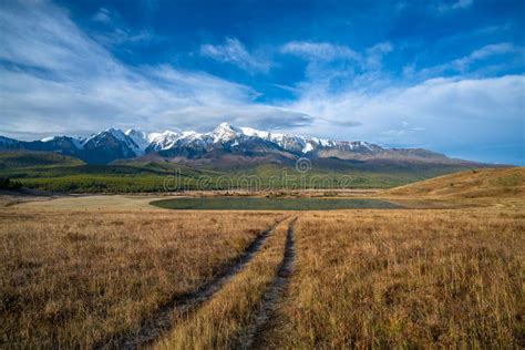 View Of Dzhangyskol Lake In Eshtykel Plateau Altai Republic Siberia