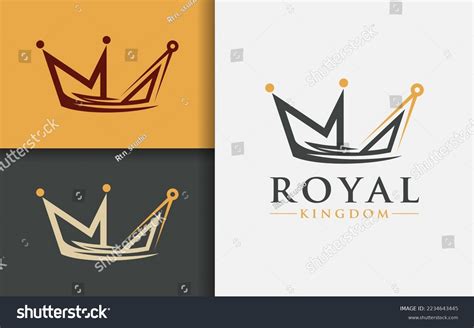 Royal Kingdom Logo Design Abstract Creative Stock Vector Royalty Free