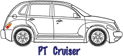 Chrysler Pt Cruiser Outline Embroidery Design Etsy