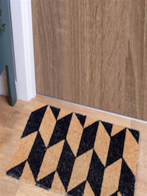 Buy Onlymat Brown And Black Natural Printed Coir Doormat Doormats For