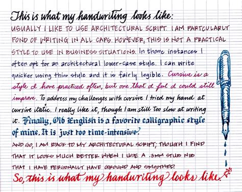 Writing Samples From A Penmanship Chameleon Cute Handwriting