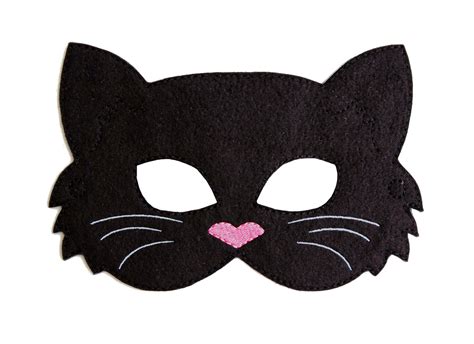 Kids Cat Mask Black Cat Costume Felt Mask Kids Face Mask Etsy Canada