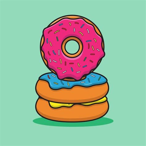 Premium Vector Donut Vector Illustration