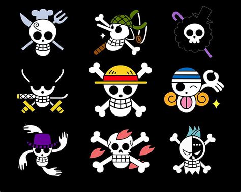 Menampilkan Lot Karya Seni Karakter Tengkorak One Piece Logo One Piece