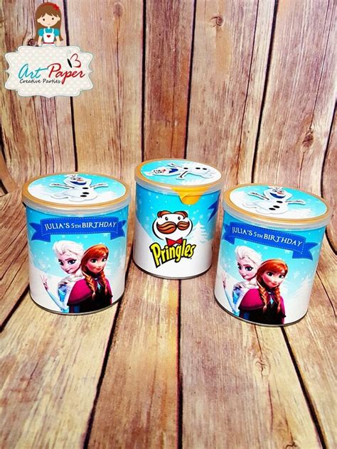 10 Frozen Mini Pringles Cans Pringles Cans By Artpaperparty