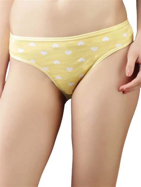 Buy Heart Printed Cotton Panties Pack Of 6 By Leading Lady Online