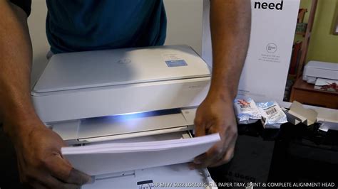 Hp Envy 6022 Loading The Paper Tray Print And Complete Alignment Head