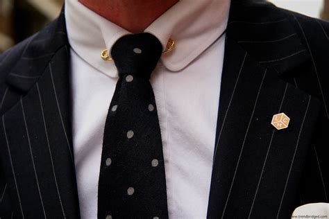Collar Tie Pin Mens Street Style Club Collar Dress