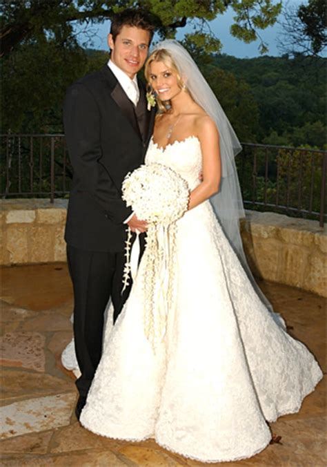 This dress is a bridal favorite. Jessica Simpson | Stars Who Wore Vera Wang Wedding Gowns ...
