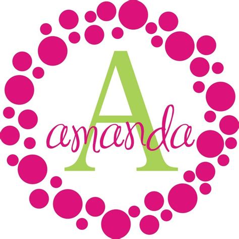 Alphabet Garden Designs Personalized Amandas Dots Wall Decal And Reviews