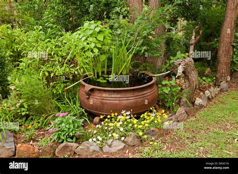 Large Metal Cauldron Tub Spectacular Unique Water Feature With