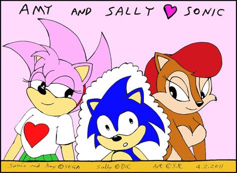 Amy And Sally Loves Sonic By Megamink1997 On Deviantart