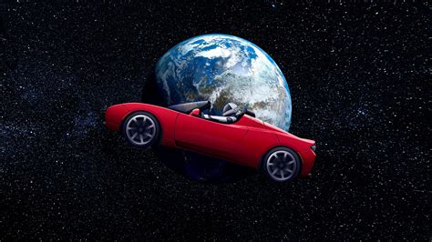 Tesla Roadster Astronaut In Earth Orbit 4k Wallpapers Hd Wallpapers
