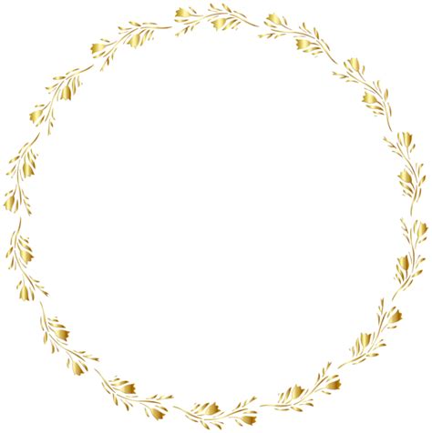Pinkie bouquet shades of pink and white for a cute floral pattern. Gold Round Floral Border Transparent Clip Art Image | Clip ...