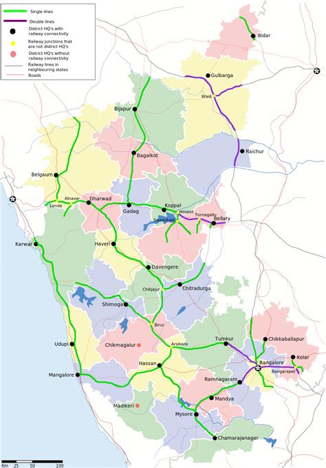 Karnataka Railway Map - Transport in Karnataka - Wikipedia / Karnataka ...