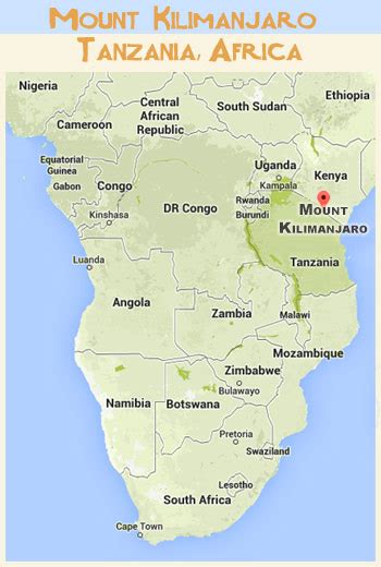 31 Africa Map Mt Kilimanjaro Maps Database Source