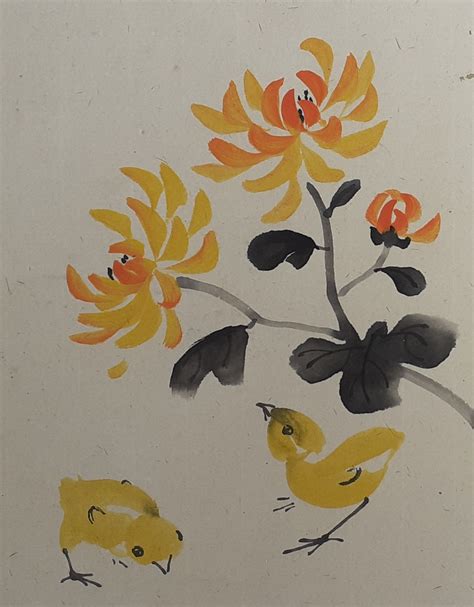ONLINE Chinese Painting The Four Gentlemen Chrysanthemum With Maggie Cross