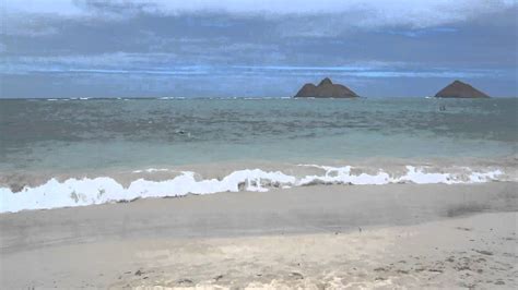 Lanikai Beach Waves Kailua Oahu Hawaii Youtube