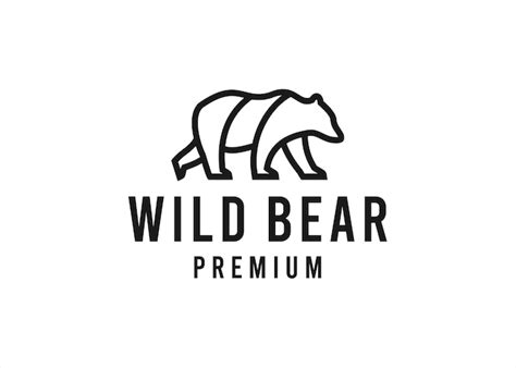 Premium Vector Bear Logo Design Vector Silhouette Illustration