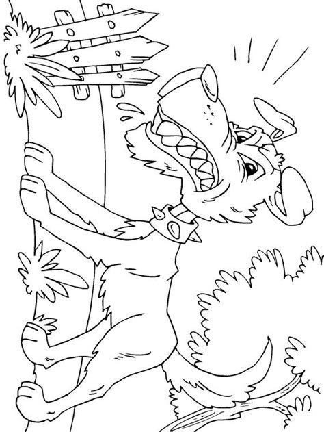 Desenho Para Colorir cachorro raivoso Imagens Grátis Para Imprimir