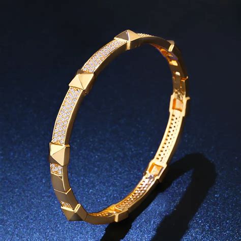 Ocesrio Carter Bracelet Women Genuine 18 Kk Gold Plating Dubai Gold Bangles Bracelets For Women