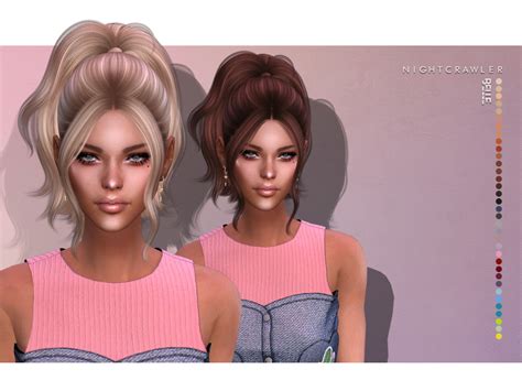 The Sims Resource Nightcrawler Belle Hair