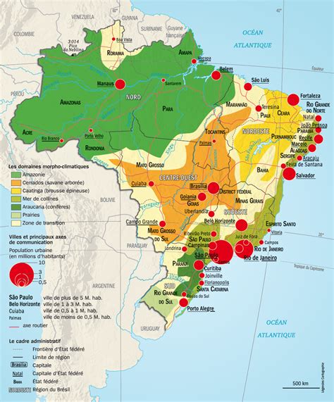 Cartograffr Cartes Des Pays Le Brésil