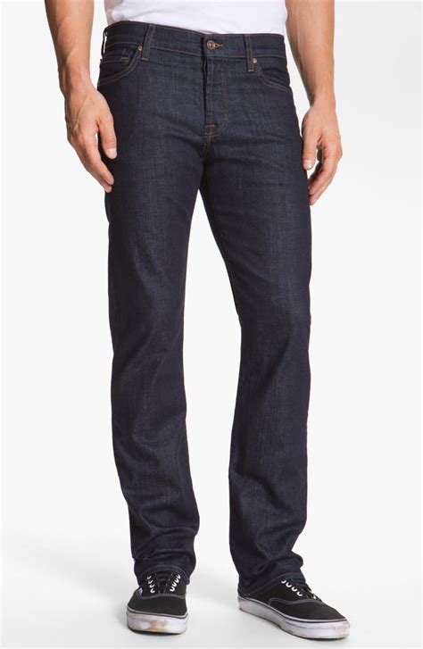 7 For All Mankind Standard Straight Leg Jeans Dark And Clean