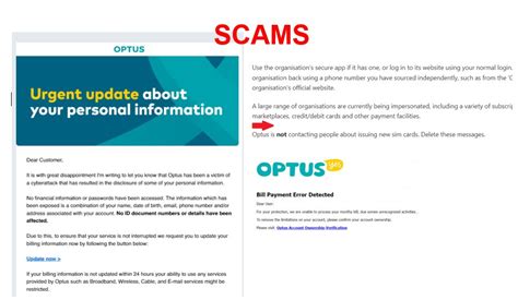 Scamwatchgovau On Twitter Scammers Are Impersonating Optus In